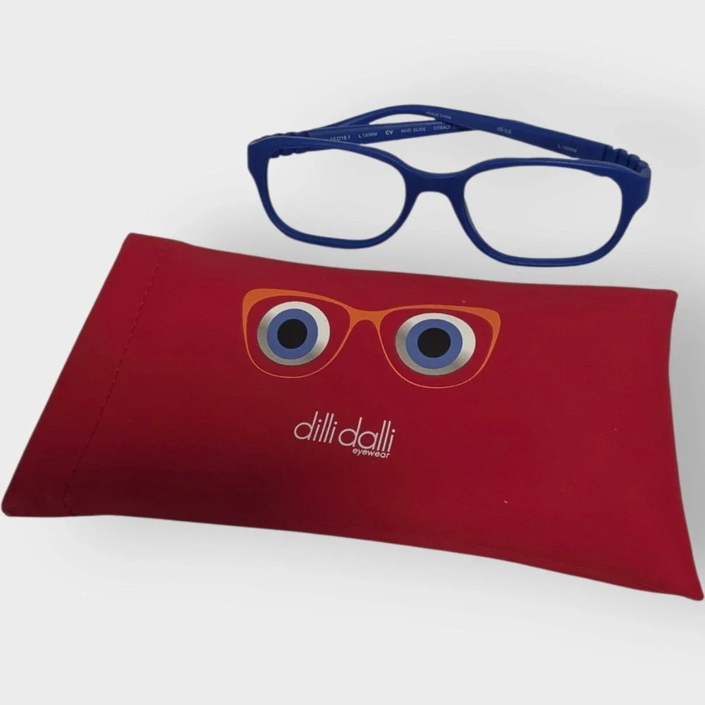 Dilli Dalli Mud Slide Kids Eyeglasses Cobalt Blue 46-16-130 Frame ONLY NO Lenses